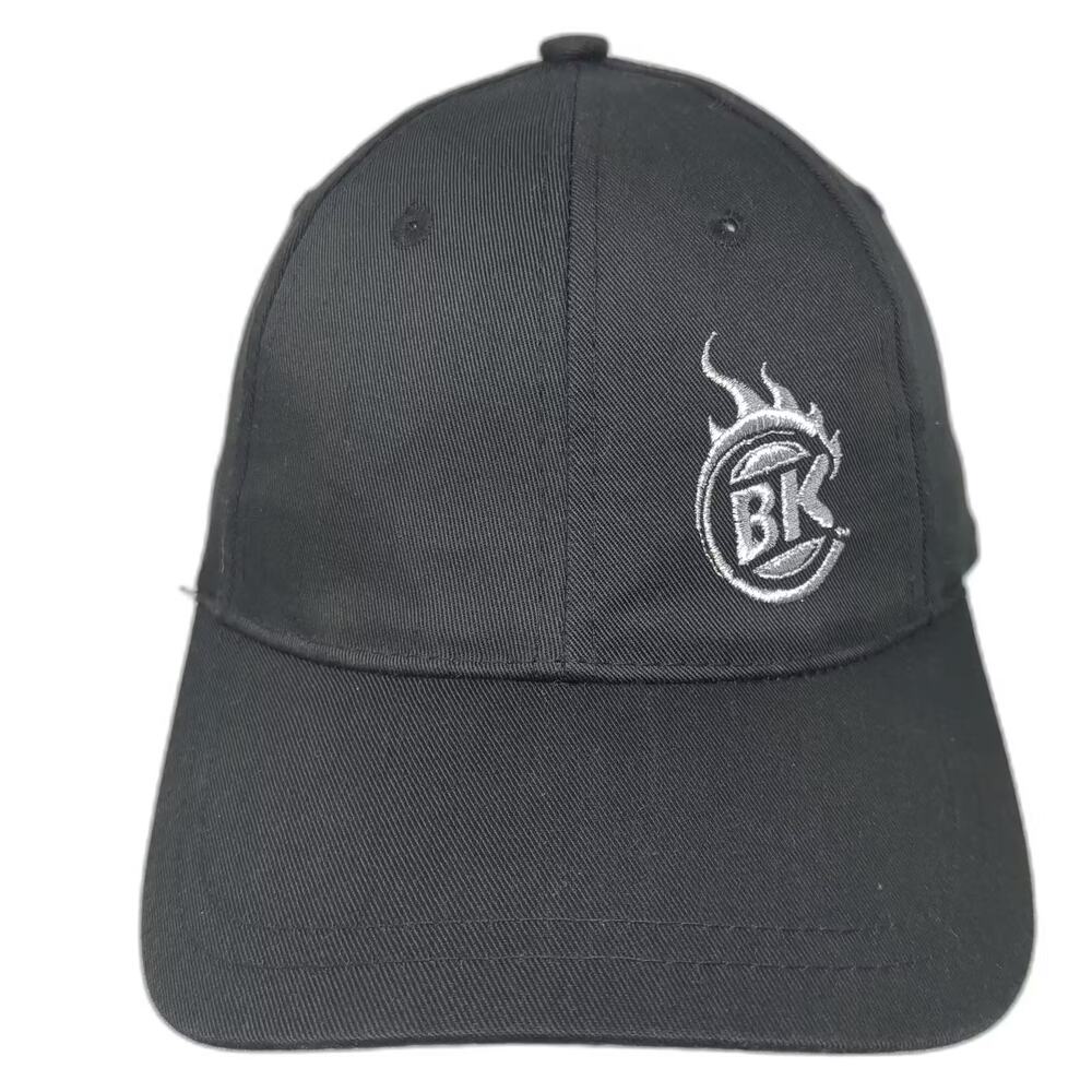 Burger King Baseball Cap Black Gray OS Embroidered Logo Hat Strapback Adjustable